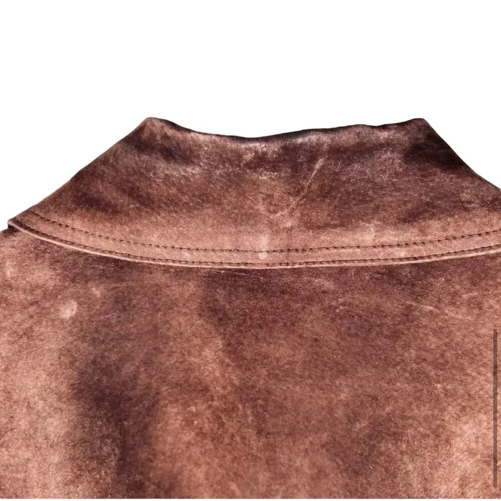 Vintage Colebrook & Co. Size Large Women Leather Suede Jacket Brown - Picture 6 of 9